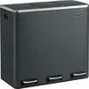 Image de Triple Poubelle De Cuisine 3 X 18 L, Poubelle À Pédale À 3 Compartiments Avec Couvercles Soft-Close, Seaux En Plastique