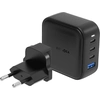 Image de Energea ad. Réseau. 1Xusb+3Xusb-Cpd-Pps-Qc 3.0 100W 3C1A Noir/Noir Us+Eu Travelite Gan100
