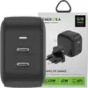 Image de Energea ad. Réseau. 2Xusb-C Pd-Pps 45W2C Black/Black Us+Eu Travelite Gan45