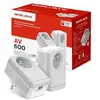 Image de Kit CPL Gigabit AV600 avec prise intégrée type F (lot de 2) Vitesse 600Mbps |MSE1060 couleur Blanc - Neuf