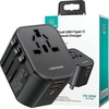 Image de Usams Adapter Siec 2Xusb+1Xusb-C T59 20W4W1 Us/Au/Eu/Uk Czarny/Black Cc179Tc01 (Us-Cc179) Universal Travel Charger
