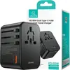 Image de Usams Adapter Siec 1Xusb+2Xusb-C T62 65W4W1 Us/Au/Eu/Uk Czarny/Black Cc199Tc01 (Us-Cc199) Univesal Travel Charger