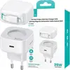 Image de Usams ad. Siec. 1Xusb-C Ze Zwijanymkablem Lighning Retractable Pd+Qc 35W Gan Fast Charging Biay/White Xmf Series Cc209Tc02 (Us-Cc209)