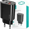 Image de Usams phone charger 1xU SB-C+1xUSB T35 20W PD3.