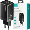 Image de Usams  ad. Siec. T41 Usb-C+Usb Gan 47Wpd+Qc (Only Head) Fast Charging Czarny/Black Cc137Tc01 (Us-Cc137)