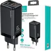 Image de Usams ad. Siec. 1Xusb-C+1Xusb T47 65W(Only Head) Pd Fast Charging Super Si Czarny/Black Cc153Tc01 (Us-Cc153)