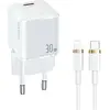 Image de Usams ad. Siec. 1Xusb-C T45 30Wpd3.0 Fast Charging +Cable U63 Usb-C/Lightning Biay/White Uxtzh02 (Usams-Ux)