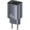 Image de Usams Cc290 T66 45W Gan 1Xusb-A 1Xusb-C Chargeur secteur terni