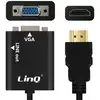Image de Câble Vidéo et Audio HDMI Mâle vers VGA Femelle et Câble Jack 3.5 mm Noir - Neuf