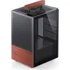 Image de Jonsbo T6 Boîtier PC, mini tour, Mini-ITX, verre trempé, bois