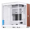 Image de Boitier Mini Tour Mini ITX Jonsbo TK-0 avec panneaux vitrés (Blanc/Marron) #3POURCENT