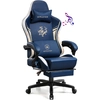 Image de GTPLAYER Chaise de jeu Chaise de jeu avec haut-parleurs Bluetooth et repose-pieds, Dragon Series chaise de bureau, fauteuil pivotant ergonomique, chaise d'ordinateur bleu