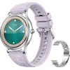 Image de Montre connectée COLMI L28 (argent-violet + bracelet en acier argenté)