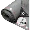 Image de Panneau de clôture VOUNOT® 1,8 × 10 m, brise-vue en filet d'ombrage HDPE 230 g/m², gris