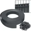 Image de Bande brise-vue VOUNOT® pour panneaux à double fil, 75 m x 4,7 cm, clôture brise-vue en PVC avec 150 clips, gris