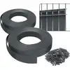 Image de Bande brise-vue VOUNOT® pour panneaux à double barre, 150 m x 4,7 cm, clôture brise-vue en PVC avec 300 clips, gris
