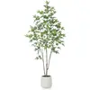 Image de Sapin artificiel blanc de 180 cm, pour l'intérieur et l'extérieur