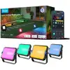 Image de Projecteur LED extérieur Govee H8057C11 RGBICWW 4x Panneau LED 24V, 16 millions de couleurs, 3000K 6500K, IP66, contrôle app Wi?Fi/Bluetooth, noir - Neuf