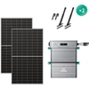 Image de Zendure Solarflow 800 Pro 2 - Stockage Énergétique Solaire Domestique 800w, Gestion Intelligente, Ip65, Avec 500wx2 Panneau Bifacial, Et Support De Panneaux (balcon), Ab2000l