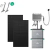 Image de Zendure Solarflow 800 - Micro-onduleur Hybride Intelligent 1200w Mppt, Puissance Ac Bidirectionnelle De 800 W, Avec 450wx2 Panneau Bifacial, Avec Ab2000lx2 Batteries, Crochet Pan. Solaire Balcon 2pr