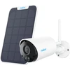 Image de Reolink Argus Series B320 avec panneau solaire - Caméra de sécurité extérieure 3MP alimentée par batterie avec détection de personne/véhicule, audio bidirectionnel