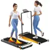 Image de Tapis de Marche Akluer 520A-B Double Face avec Poignée de Support, Massager Pieds Intégré, Moteur Silencieux 2,5 CH, Vitesse Max 6.4 km/h , Capacité 150 kg, Double Écran LED et Inclinaison Manuelle - Neuf