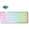 Image de Clavier mécanique sans fil Akko Air 01, profil bas, couleur blanche nuage, rétroéclairage RGB, disposition QWERTY américaine, commutateurs Kailh Summer Mini