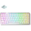 Image de Clavier mécanique sans fil Akko Air 01, profil bas, couleur blanche nuage, rétroéclairage RGB, disposition QWERTY américaine, commutateurs Kailh Winter Mini
