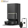 Image de Dreame L60 Ultra, aspirateur sans sac, couleur noire, forme ronde, capacité de 0,275 litre, rechargeable, avec fonction serpillère, réservoir d'eau de 4,5 litres