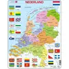 Image de Puzzle Larsen Carte des Pays-Bas avec provinces et drapeaux, 48 pièces.