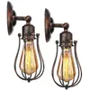Image de 2pcs Applique Murale Rétro Applique Murale Vintage En Métal Lampe Murale D'Intérieur Pour Chambre À Coucher, Café, Bar