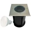 Image de Spot Encastrable De Sol Carré Inox 304 Exterieur Ip65 + Ampoule