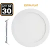Image de 30 Spots Encastrable Led Downlight Rond Extra-plat 18w Blanc