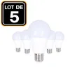 Image de 5 Ampoules Led E27 20w 3000k Blanc Chaud Haute Luminosité