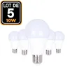 Image de 5 Ampoules Led E27 10w 6000k Blanc Froid Haute Luminosité
