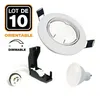 Image de Europalamp   Lot De 10 Spots Encastrables Orientables Blancs Gu10 6w Dimmables   Économie D'Énergie Jusqu'à 85%   Lumière Blanche Neutre 4500k   Installation Facile
