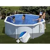 Image de Kit Piscine Acier Blanc Gré Bora Bora Ronde 3,20 X 1,22 M + Tapis De Sol