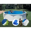 Image de Kit Piscine Acier Blanc Gré Bora Bora Ronde 4,80 X 1,22 M + Bâche Hiver + Bâche À Bulles + Tapis De Sol