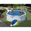Image de Kit Piscine Acier Blanc Gré Fidji Ronde 3,20 X 1,22 M + Bâche Hiver
