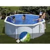 Image de Kit Piscine Acier Blanc Gré Bora Bora Ronde 3,20 X 1,22 M + Bâche Hiver