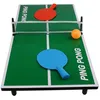 Image de Table De Ping Pong 62 X 30,5 X 7 Cm   Avec 2 Raquettes, 1 Balle Et Filet   Pour Intérieur Et Extérieur   Bois Et Plastique   Hobbytech