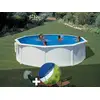 Image de Kit Piscine Acier Blanc Gré Bora Bora Ronde 3,70 X 1,22 M + Bâche Hiver