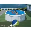 Image de Kit Piscine Acier Blanc Gré Fidji Ronde 3,70 X 1,22 M + Bâche Hiver
