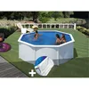 Image de Kit Piscine Acier Blanc Gré Fidji Ronde 3,20 X 1,22 M + Tapis De Sol