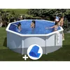 Image de Kit Piscine Acier Blanc Gré Bora Bora Ronde 3,20 X 1,22 M + Bâche À Bulles