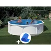 Image de Gre - Kit Piscine Acier Blanc Gré Fidji Ronde 4,80 X 1,22 M + Bâche À Bulles