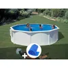 Image de Gre   Piscine Hors Sol Ronde Acier 3,70 M   Hauteur 1,22 M   Volume 10,10 M³   Épurateur 3,8 M³/h   Échelle Incluse