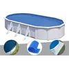 Image de Kit Piscine Acier Blanc Gré Fidji Ovale 6,34 X 3,99 X 1,22 M + Bâche Hiver + Bâche À Bulles + Tapis De Sol
