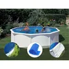 Image de Kit Piscine Acier Blanc Gré Fidji Ronde 4,80 X 1,22 M + Bâche Hiver + Bâche À Bulles + Tapis De Sol