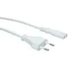 Image de Câble D'Alimentation Secteur Type Bipolaire 1,2 M 230v - Blanc